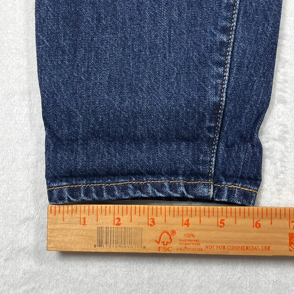 Levi's 501 T Tapered Jeans Men's 31x28 Dark Wash Distressed Denim Button Fly